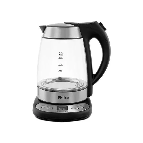 Chaleira Elétrica Philco PCHD 1,7L Digital Glass 110V