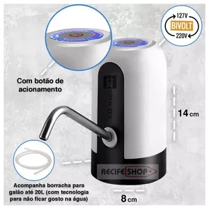 Bomba Elétrica Automática para Garrafão - Conforto e Tecnologia para Seu Dia a Dia