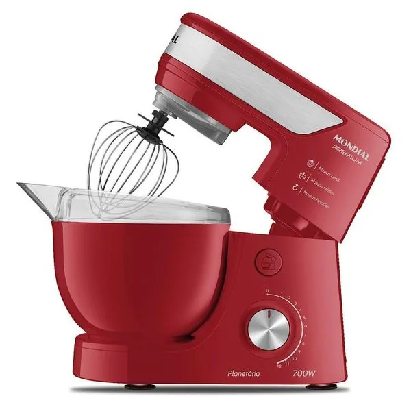 Batedeira Planetária Mondial Premium Bp-01p-r Batedeira Planetária-220v-vermelho/inox 220V