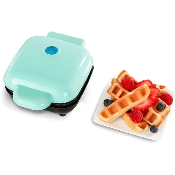 Mini Máquina De Waffle Quadrada Elétrica Antiaderente