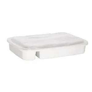 Porta Talheres 4 Divisórias com Tampa 3UD 72 Branco