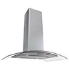 Coifa Ilha 90cm Vidro Curvo Fogatti Inox / 220 V