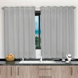 Cortina 2,00x1,20 Janela Sala Quarto Cozinha Tecido Liso Cinza