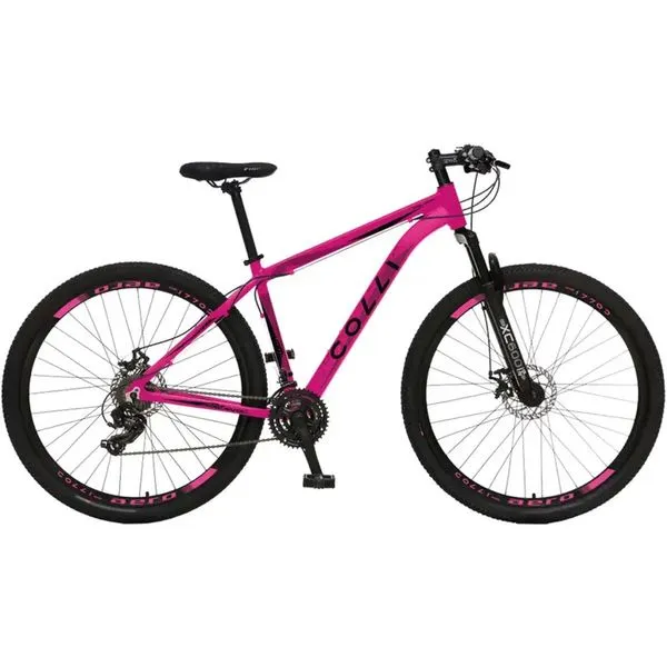 Bicicleta Colli Aluminio ARO 29 Freio a Disco Shimano 21 Marchas - 531.19 Rosa