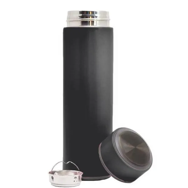 Garrafa Térmica Inox 500ml Quente Frio Tampa Preto Nº14