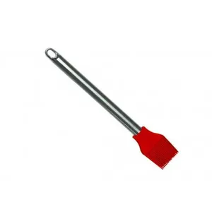 Pincel de Silicone Cabo Inox Vermelho Mimo