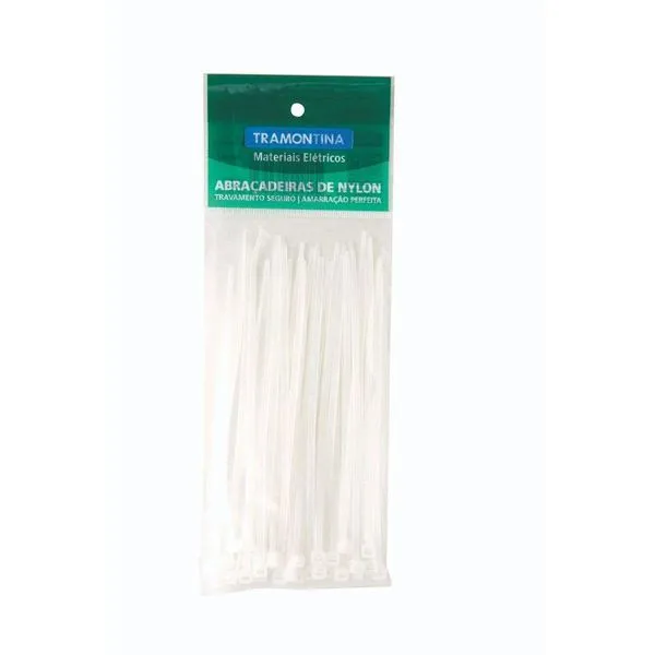 Abraçadeira de Nylon 295x4,6 mm Tramontina Branca