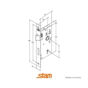 Fechadura Espelhada Inox - Stam Interna 814/11