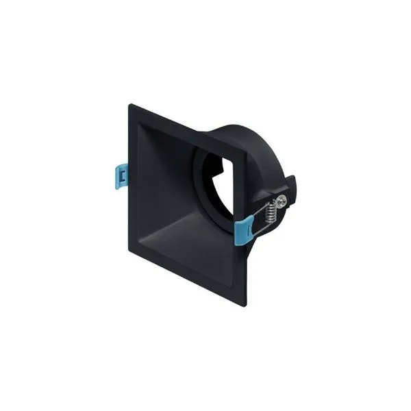 Spot De Embutir Recuado Stella Square Ar70 Gu10 Quadrado Bivolt Preto
