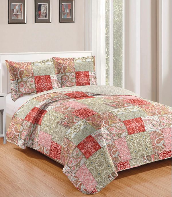 Colcha King Bouti Patchwork Microfibra Rozac Marrom UN / Marrom