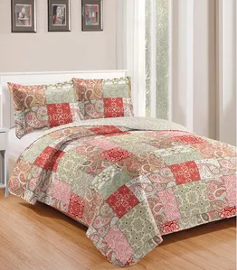 Colcha King Bouti Patchwork Microfibra Rozac Marrom UN / Marrom