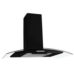 Coifa De Parede 80cm Vidro Curvo Duto Slim Nardelli Black 110V