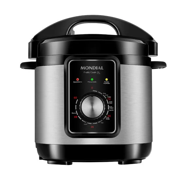 Panela de Pressão Elétrica Mondial Pratic Cook 3L Premium I PE-47-3L-I 220V