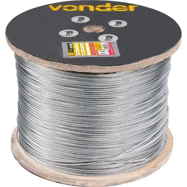 Cabo Aço Af Galvanizado 3,2-1/8 6X7 Vonder