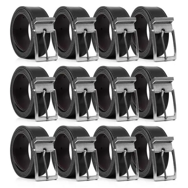 Kit Composto Por 12 Cintos Masculino Dupla Face Super Estilosos