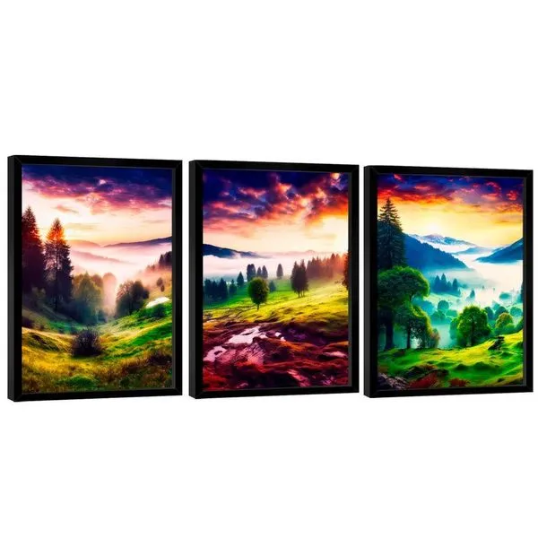 Quadro Decorativo Trio Paisagem Natural