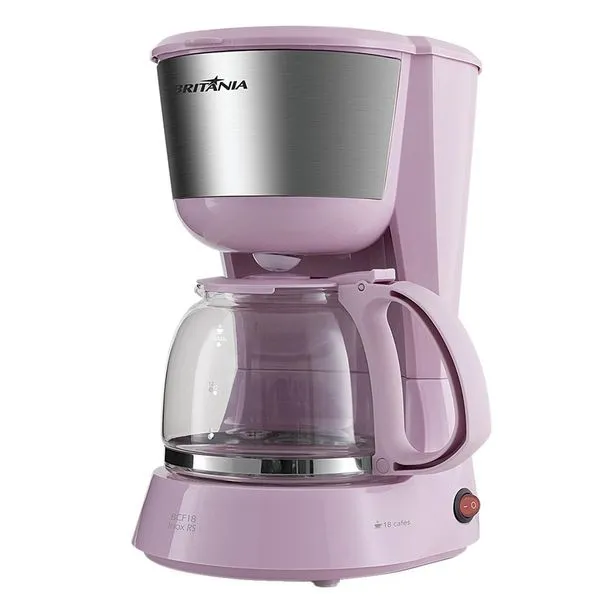 Cafeteira 18 Xícaras Britania BCF18 Inox Rosa 127V