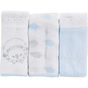 Conjunto Pano de Boca com 3 Peças Bordado Fisher Price Masculino