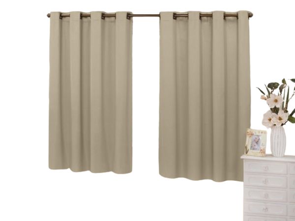 Cortina 2,80x1,30 Sala Quarto Cozinha Blackout Corta luz Bege