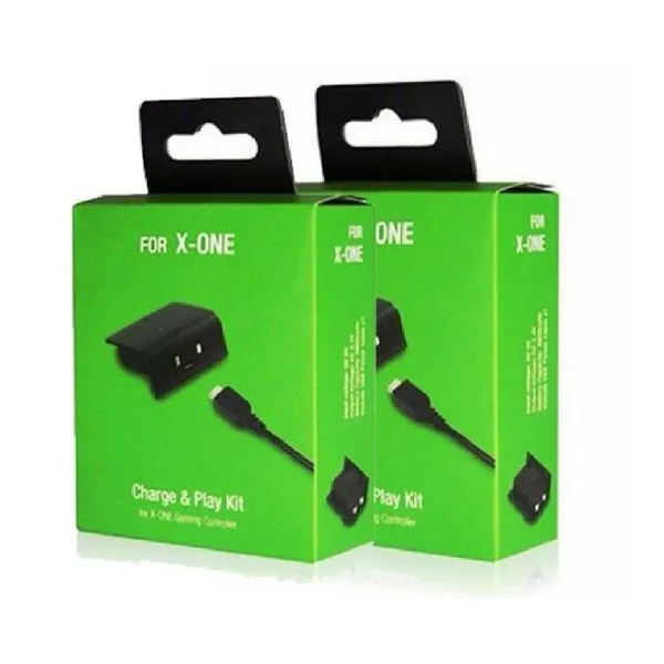 Kit com 2 Baterias Recarregáveis Cabo USB Controle Xbox One