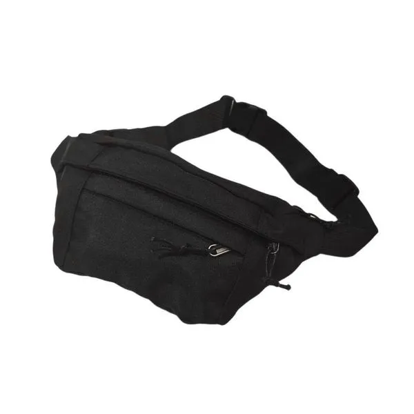 Pochete Bolsa Grande Transversal Ajustável Lisa Celular Dinheiro Preto