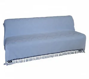 Manta Sofa Gigante Jacquard Medalhão Branco 1,80x2,80 Xale Sala