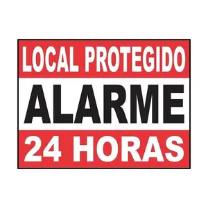 Placa De Aluminio " Protegido Alarme" 13x18