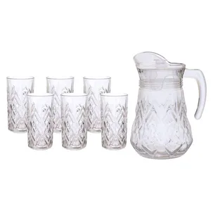 Conjunto de Jarra com 6 Copos de Vidro Samantha Hauskraft