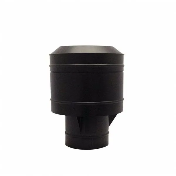 Chapéu Preto Tipo Canhão Sputinik Chaminé 230 Mm De Diâmetro
