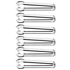 Kit 6 Pegadores para Carne Restaurante Buffet Inox Pinça Churrasco Tramontina Utility