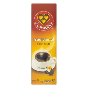 Café Tres Filtrado Tradicional Com 10 Cápsulas 75g