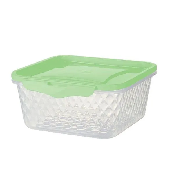 Pote Quadrado Com Trava 1,7l - Bpa Free Verde
