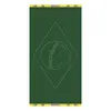 Toalha de Praia KazzaVip Jacquard Veludo 100% Algodão Bandeira Do Brasil 70cmx140m Verde