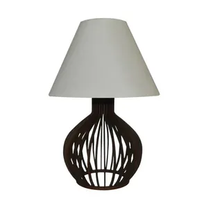 Abajur de mesa madeira mdf branco