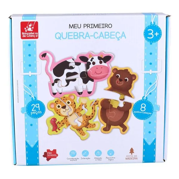 Meu Primeiro Quebra-Cabeça com 29 Peças Brincadeira de Criança