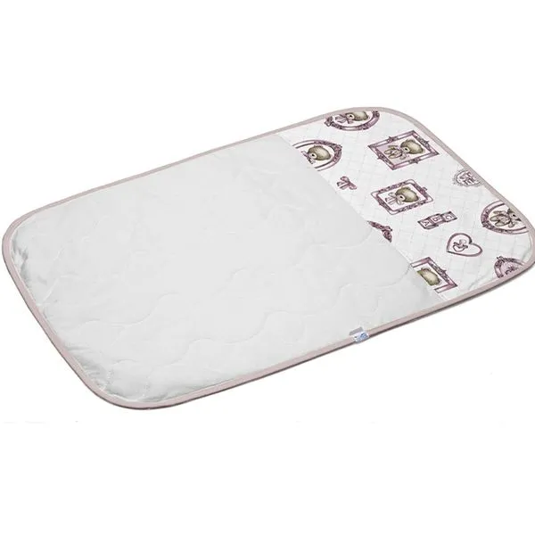 Trocador Tecebem Baby Malha 100% Algodão Estampado Impermeável Cristina 45cmx70cm Rosa