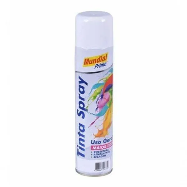 Tinta Spray Branco Fosco 400ml Mundial