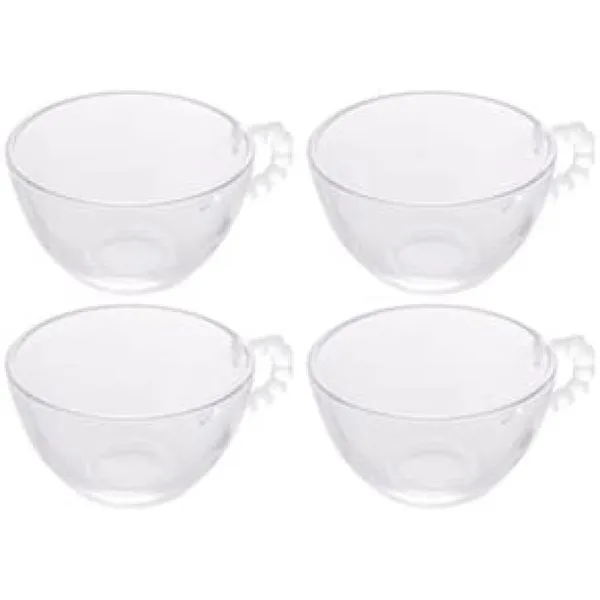 Conjunto com 4 Xícaras para Chá Wolff Pearl em Cristal - 180 ml