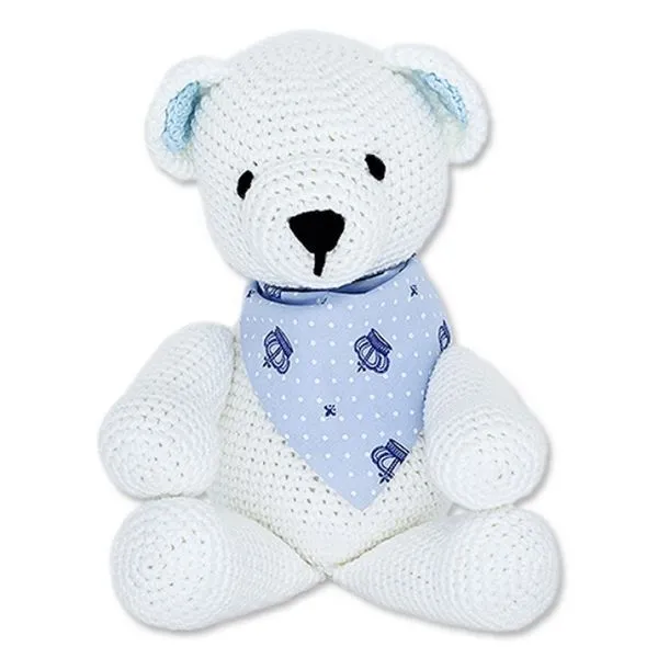 Amigurumi Urso Crochê 21 cm artesanal branco