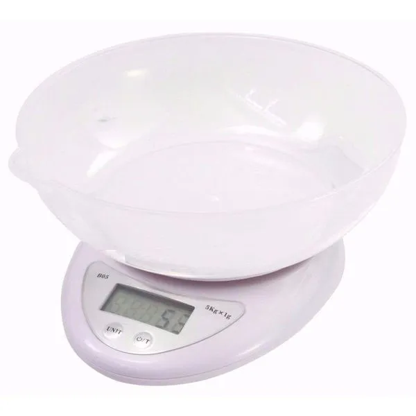 Balança Eletrônica Digital Recipiente Cozinha Alimento 5 Kg