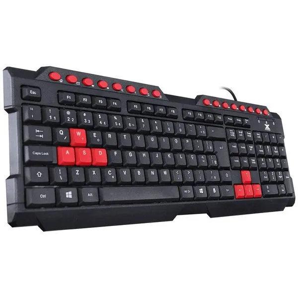 Teclado Usb Gamer Vx Gaming Dragon V2 Abnt2 1.8M Preto Com V