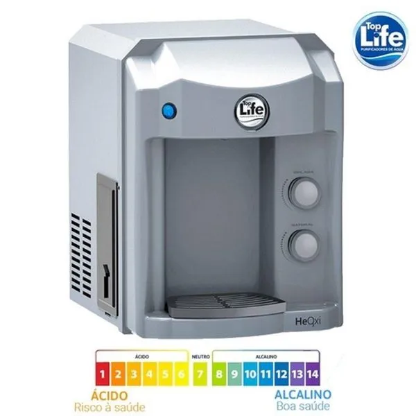 Filtro Purificador De Água Alcalina Ionizada Com Ozônio Gelada Prata 220V - Top Life