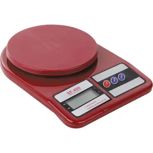 Balança de Cozinha 10kg Digital Cazza Marrom/Vermelha
