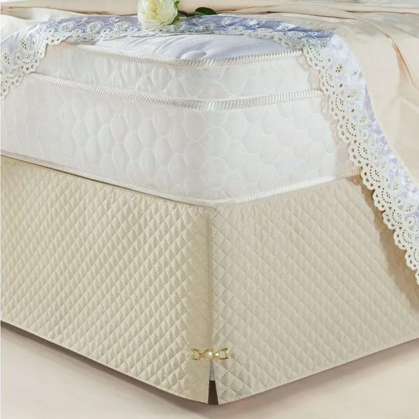 Saia Para Cama Box King Veneza 1 Peça Bege