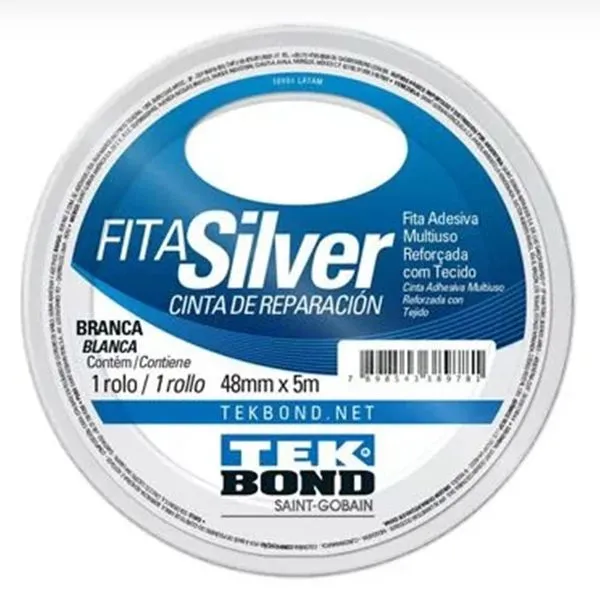 Fita Silver Tekbond branca 48mmx5m