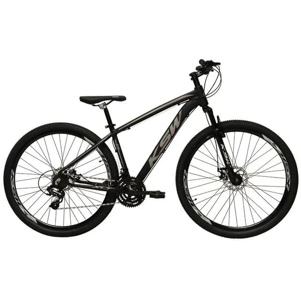 Bicicleta Aro 29 24v K7 Freio Hidráulico Preto/prata Tam17