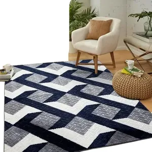 Tapete Flannel Sala Quarto Luxo Macio 2,00x1,40 chevron branco chumbo