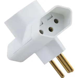 Plugue T 2 Pólos + Terra 57400/080 Tramontina Branco