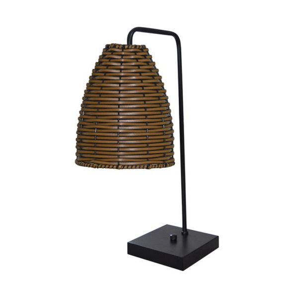 Abajur de mesa cúpula junco Avelã