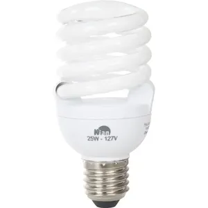 Lâmpada Mini Espiral 25W Kian Branca 127V